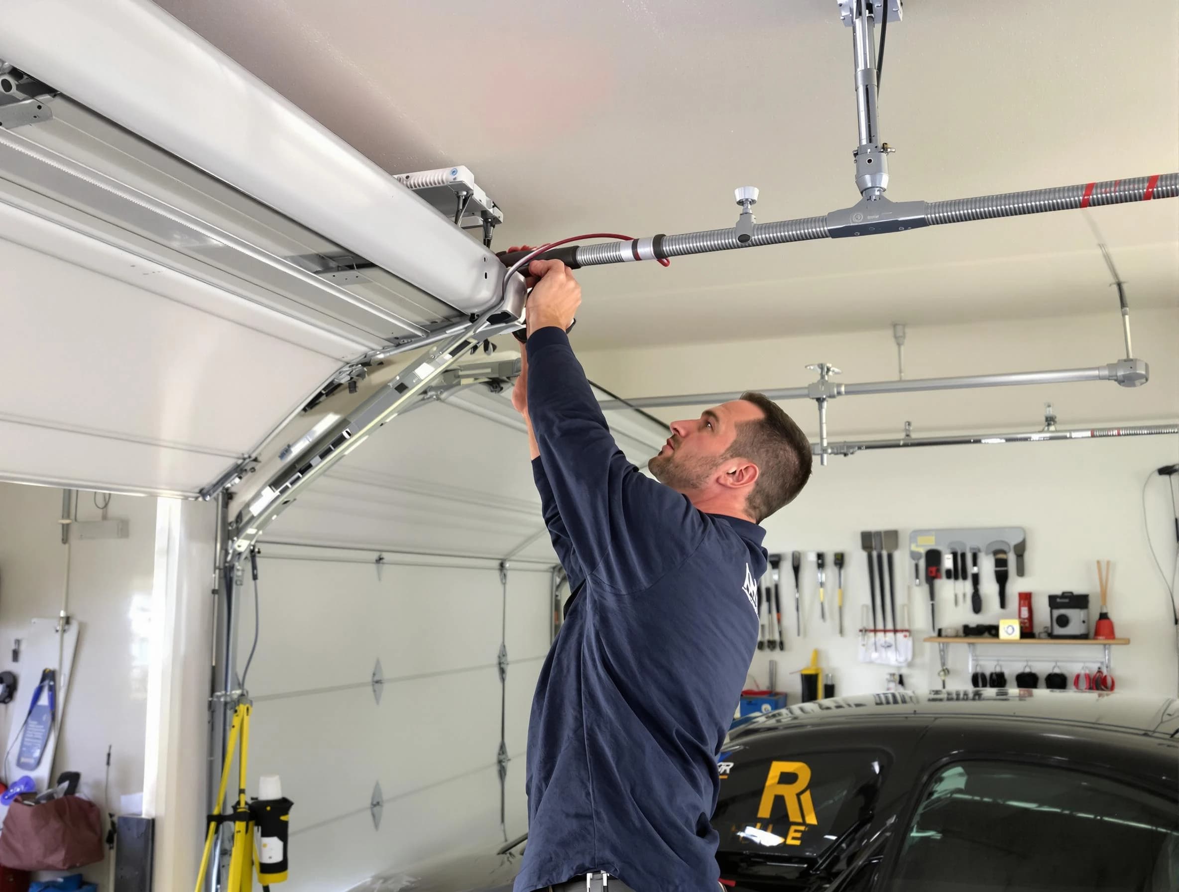 Millersville Garage Door Repair technician performing garage door cable repair in Millersville