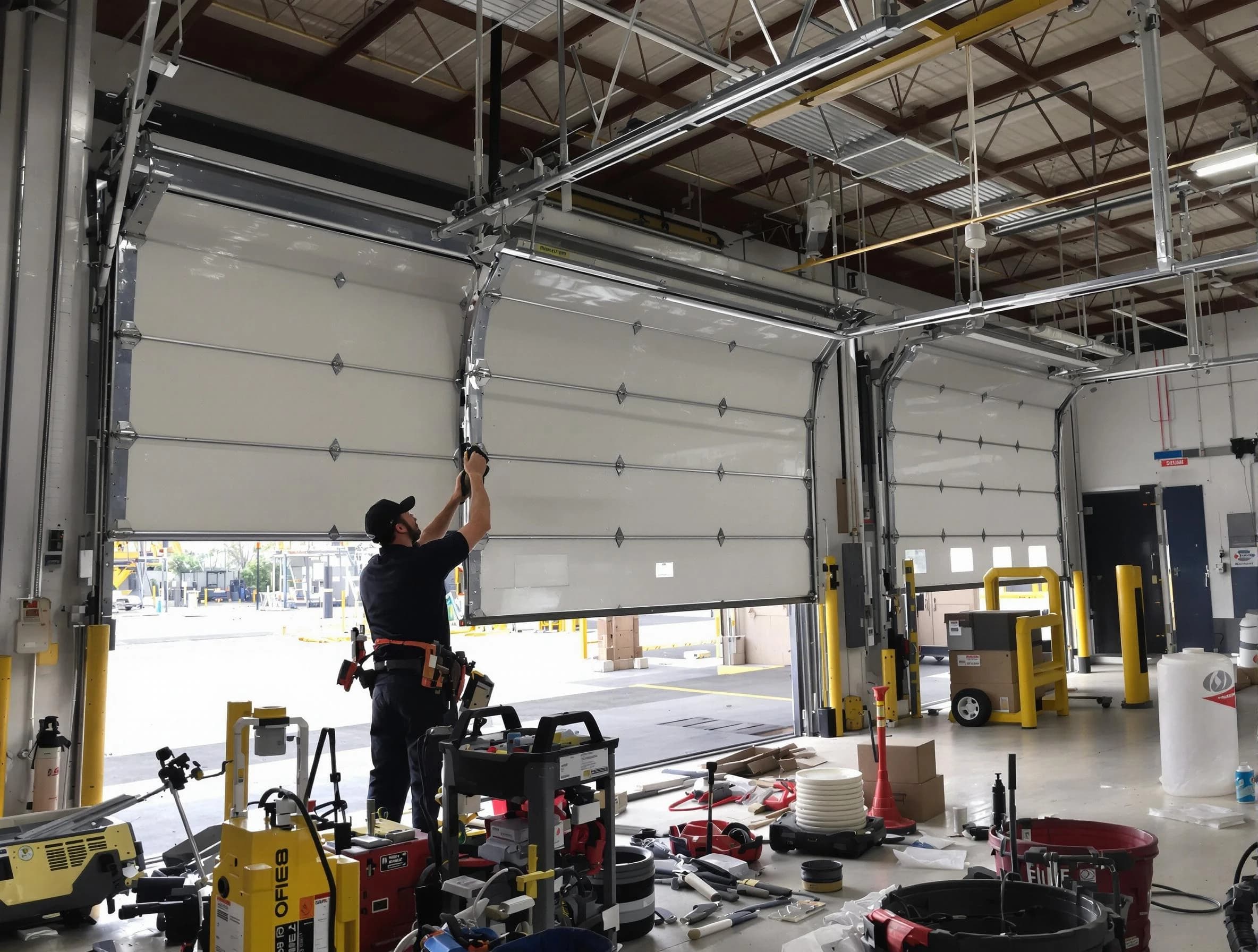 Millersville Garage Door Repair technician performing commercial garage door repair in Millersville