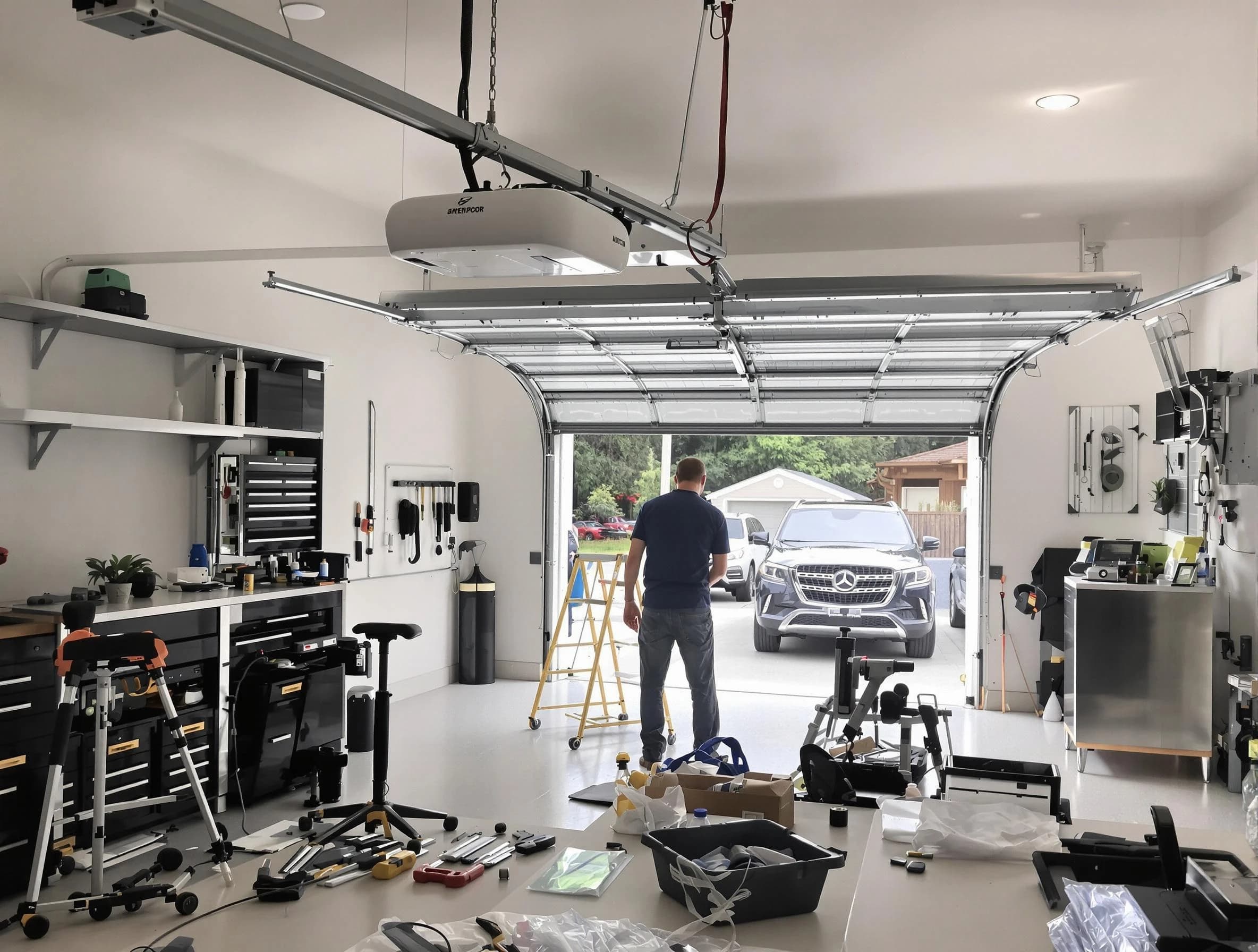 Garage door opener installation by Millersville Garage Door Repair in Millersville