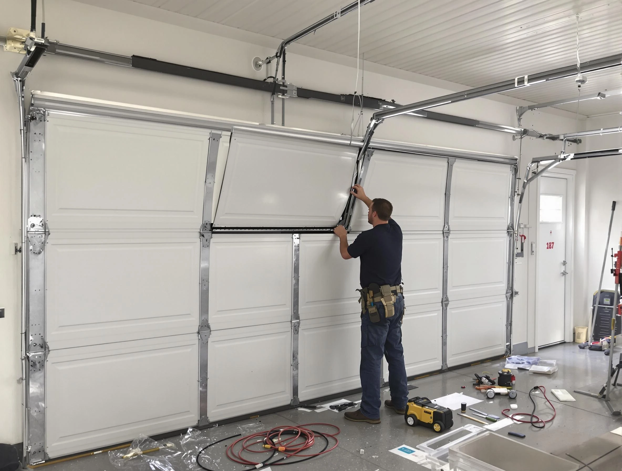 Garage Door Section Replacement in Millersville